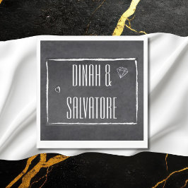 Guardanapo De Papel Modern Chalkboard Script Simples