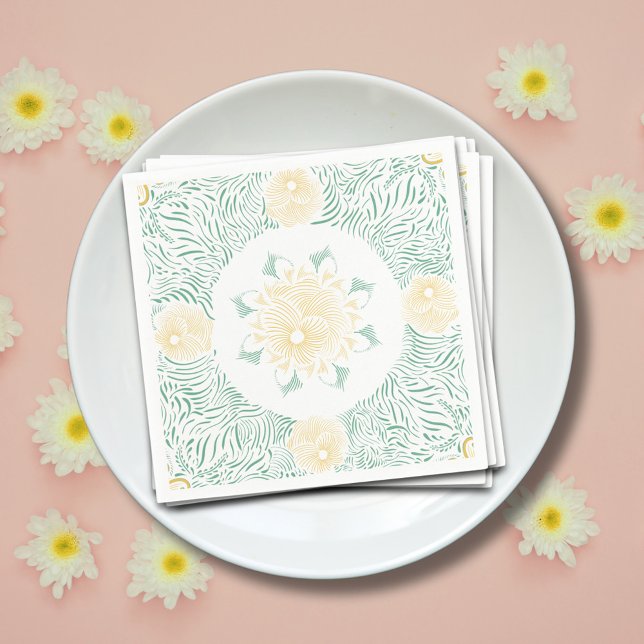 Guardanapo De Papel Modern Chic Boho Floral Sweet 16 Festa de aniversá (Criador carregado)