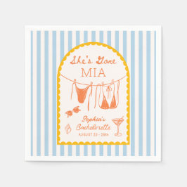 Guardanapo De Papel Modern Coastal Bachelorette Party Cocktail Napkins
