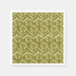 Guardanapo De Papel Modern Floral Pattern: White Umbel Flowers