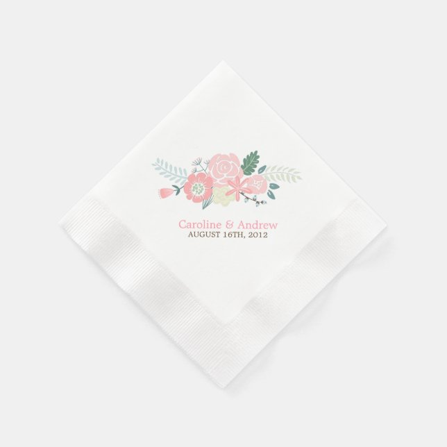 Guardanapo De Papel Modern Floral Wedding (Canto)