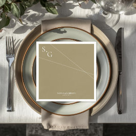 Guardanapo De Papel Modern Intersecting Lines Wedding 
