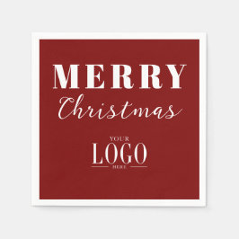 Guardanapo De Papel Modern Minimalist Merry Christmas Company Logo