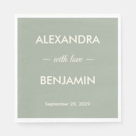 Guardanapo De Papel Modern Minimalist Wedding | Sage Green Timeless