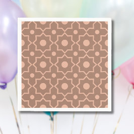 Guardanapo De Papel Modern Mocha Mousse Forma Geométrica Rosa Dusty