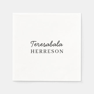 Guardanapo De Papel Modern Neutral Monogram Design