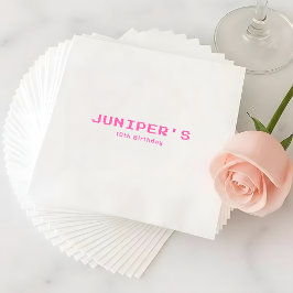 Guardanapo De Papel Modern Pink Gamer Girl Birthday Party