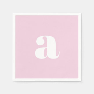 Guardanapo De Papel Modern Pink Monogram Napkins
