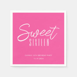 Guardanapo De Papel Modern Sweet Sessenta garotas rosa quentes 16 anos