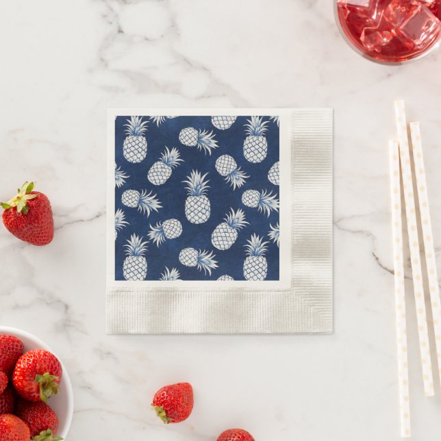 Guardanapo De Papel Modern Tropical Pineapple Watercolor (Insitu)