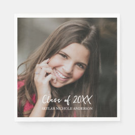 Guardanapo De Papel Modern Typography Photo Graduation