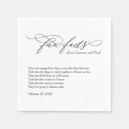 Guardanapo De Papel Modern Wedding Fun facts napkins