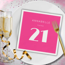 Moderno 21 ruas 21 Festas de aniversário Rosa Quen