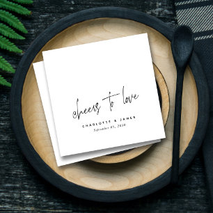 Guardanapo De Papel Moderno aplaude o casamento personalizado elegante