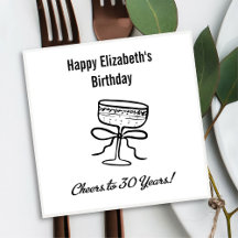 Moderno B&W Alegra-se a 30 anos Aniversário Nápole