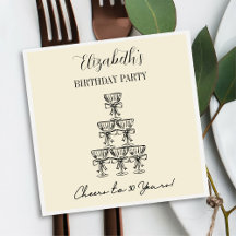 Moderno B&W Alegra-se a 30 anos Aniversário Nápole