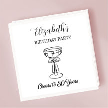 Moderno B&W Alegra-se a 30 anos Aniversário Nápole