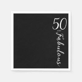 Guardanapo De Papel Moderno Cinquenta e Fabuloso Aniversário de 50 ano
