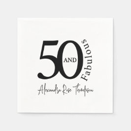 Guardanapo De Papel Moderno Cinquenta e Fantástico Aniversário de 50 a