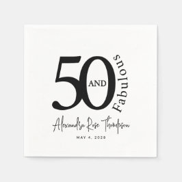Guardanapo De Papel Moderno Cinquenta e Fantástico Festa de Aniversári