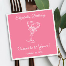 Moderno cor-de-rosa aplausos aos 30 anos Aniversár