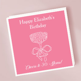 Guardanapo De Papel Moderno cor-de-rosa aplausos aos 30 anos Aniversár