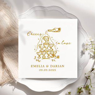 Guardanapo De Papel Moderno Elegante aplaude casamento minimalista