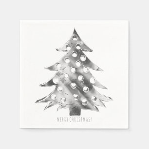 Guardanapo De Papel Moderno elegante da árvore de Natal das cinzas de