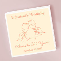 Moderno Elegante Saúde aos 30 anos Aniversário Nap