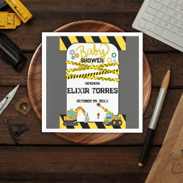 Guardanapo De Papel Moderno em Chá de fraldas de Construção