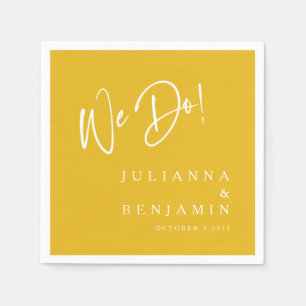 Guardanapo De Papel Moderno Fazemos Casamento Amarelo Saffron Personal