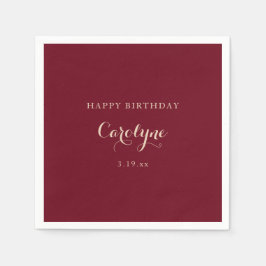 Guardanapo De Papel Moderno Minimalista Aniversário Marrom 