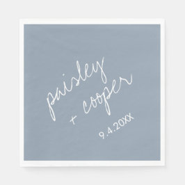 Guardanapo De Papel Moderno Minimalista Dusty Blue Wedkins