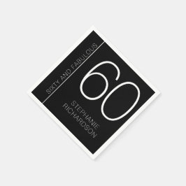 Guardanapo De Papel Moderno Minimalista Sessenta e Fabuloso Aniversári