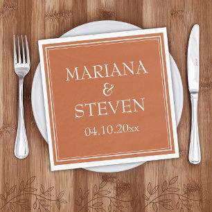 Guardanapo De Papel Moderno Minimalista Terracotta Napkins