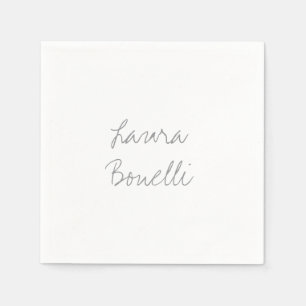 Guardanapo De Papel Moderno profissional minimalista seu nome