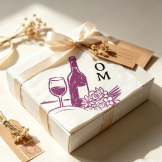 Guardanapo De Papel Moderno Romântico Chic Rico Roxo