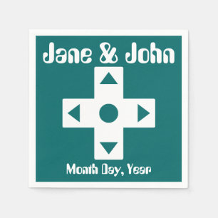 Guardanapo De Papel Modo multijogador em Teal Napkins