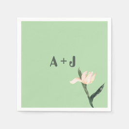 Guardanapo De Papel Modren blush pink floral