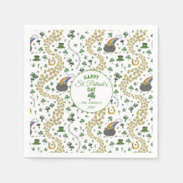 Guardanapo De Papel Moedas de Sorte & Joy & Dia de São Patrício de Sha
