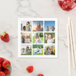 Guardanapo De Papel Momentos Estimados: personalizável 9 Fotografias C