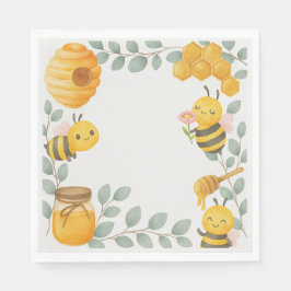 Guardanapo De Papel Mommy to Bee Baby Shower Luncheon Napkin