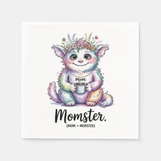 Guardanapo De Papel Momster. (Mom + Monster)