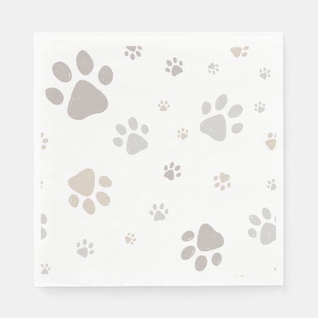 Guardanapo De Papel Mon Toutou French Dog Birthday Party Napkins (Frente)