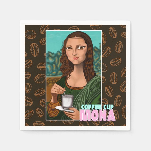 Guardanapo De Papel Mona Lisa Art Coffee Edition (Frente)