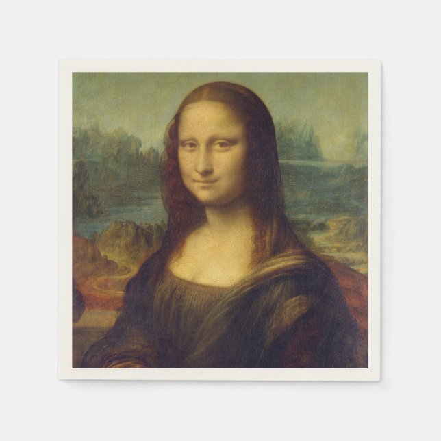 Guardanapo De Papel Mona Lisa by Leonardo Da Vinci (Frente)