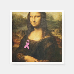 Guardanapo De Papel Mona Lisa Com Fita Rosa