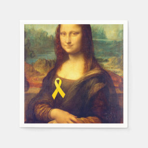 Guardanapo De Papel Mona Lisa Com Fitas Amarelas