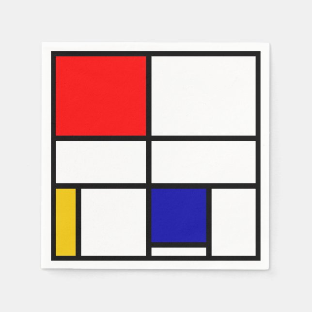 Guardanapo De Papel Mondrian 3 (Frente)