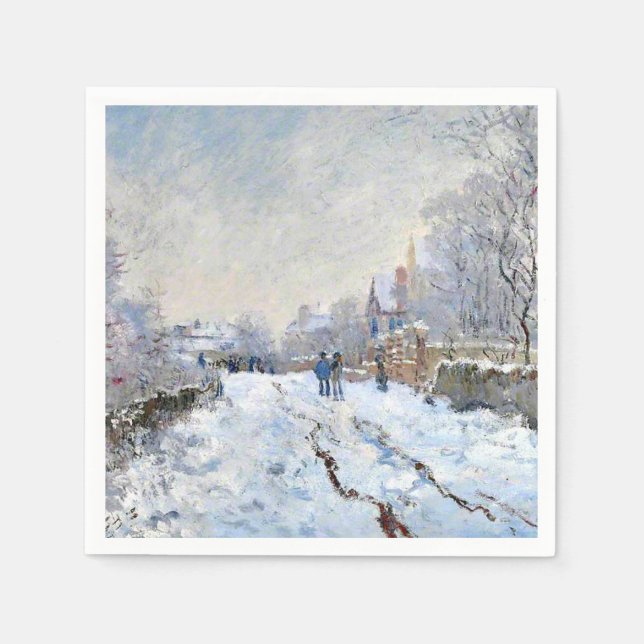 Guardanapo De Papel Monet - Cena de Neve na Argentina (Frente)